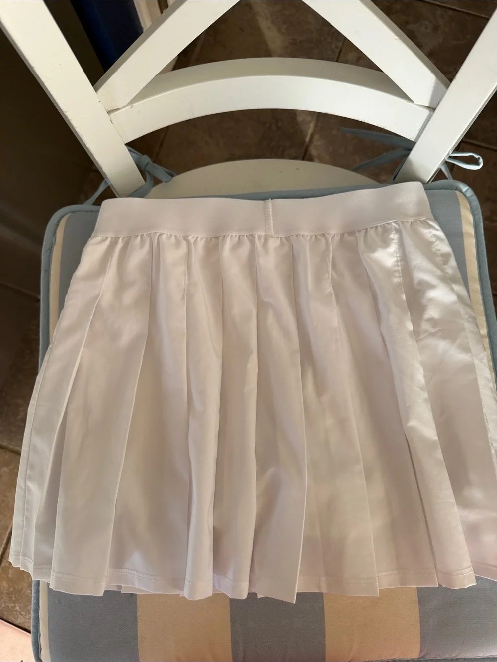 ALO Yoga NEW White Varsity Tennis Skirt